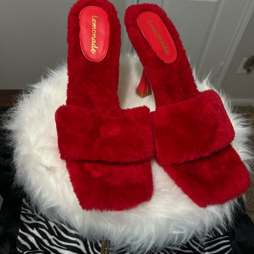 Beautiful Fur 4 3/4  heels